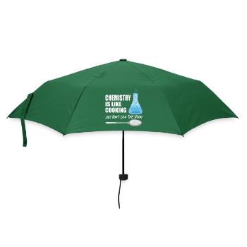 Chemie ist wie Kochen, lecken Sie nicht den Löffel - Regenschirm (klein) - Flaschengrün - Vorne