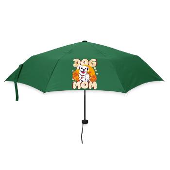 Hunde-Mama - Regenschirm (klein) - Flaschengrün - Vorne