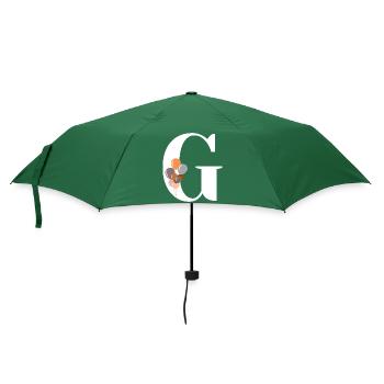 Buchstabe g Geburtstagsballon - Regenschirm (klein) - Flaschengrün - Vorne