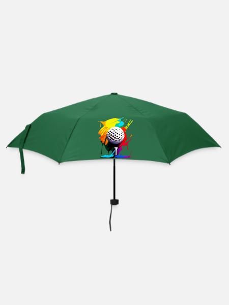 Golfball - Regenschirm (klein) - Flaschengrün
