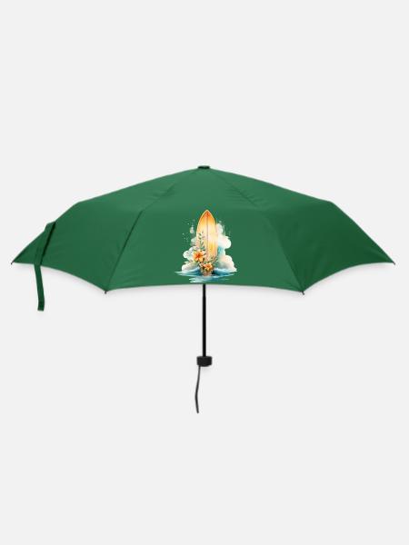 SURFBRETT IN BLÜTE - Regenschirm (klein) - Flaschengrün