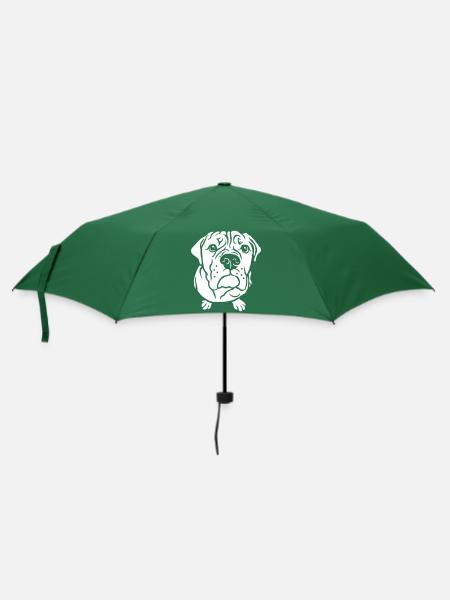 Bulldog bettelnd - Regenschirm (klein) - Flaschengrün