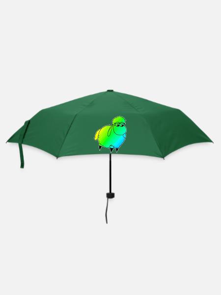 Wolly Sheeeepling Retro wave - Regenschirm (klein) - Flaschengrün