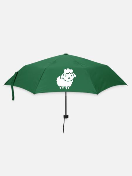 Lamm - Regenschirm (klein) - Flaschengrün