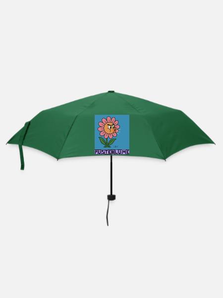 Pusterblume by Rico Beck - Regenschirm (klein) - Flaschengrün