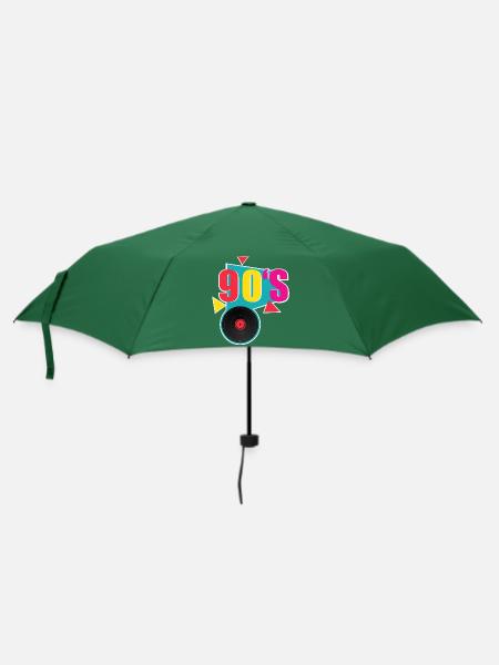 90's Retro - Regenschirm (klein) - Flaschengrün