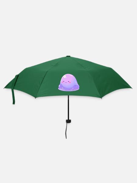 Cute Slime Monster - Niedliches Cartoon-Design - Regenschirm (klein) - Flaschengrün