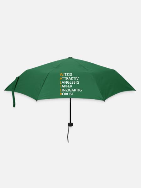 Walter Name Geschenk - Regenschirm (klein) - Flaschengrün