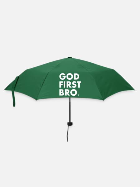 God first bro - Regenschirm (klein) - Flaschengrün
