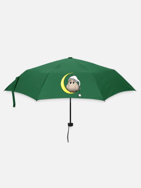 Eule - Regenschirm (klein) - Flaschengrün