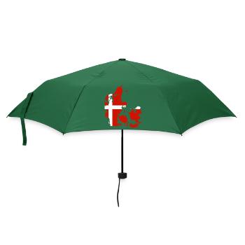 Flag of Denmark - Denmark Trikot Dänemark Fussball - Regenschirm (klein) - Flaschengrün - Vorne