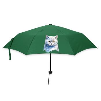 Britisch Kurzhaar Wasserfarben - Regenschirm (klein) - Flaschengrün - Vorne