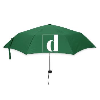 Buchstabenalphabet d - Regenschirm (klein) - Flaschengrün - Vorne