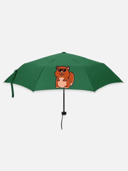 hamster cool - Regenschirm (klein) - Flaschengrün