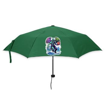 Cthulhu spielt Basketball - Regenschirm (klein) - Flaschengrün - Vorne