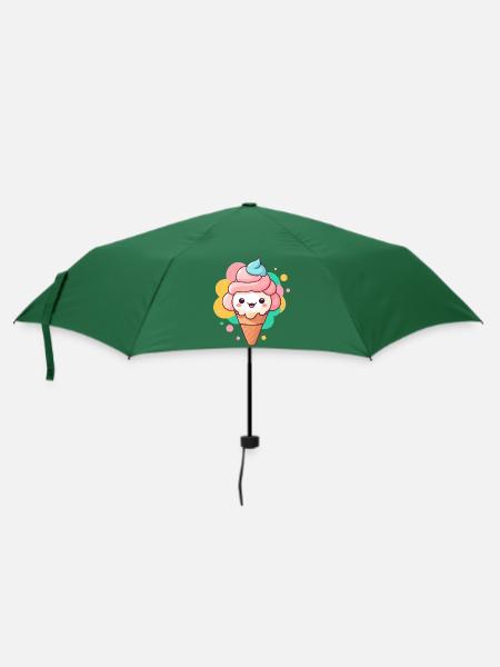 Sommerzeit Eiszeit - Regenschirm (klein) - Flaschengrün