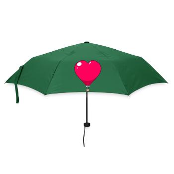 Heißluftballon Ballonfahrt Himmel I Geschenk - Regenschirm (klein) - Flaschengrün - Vorne