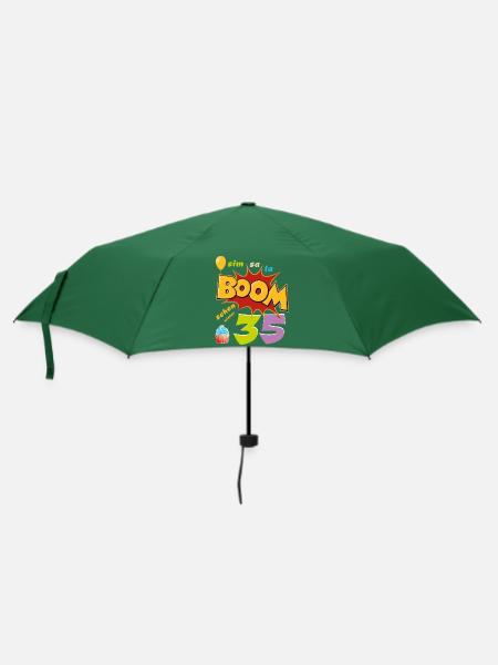 Geburtstag - Simsala Boom schon wieder 35 - Regenschirm (klein) - Flaschengrün