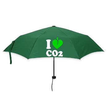 I love co2 - Regenschirm (klein) - Flaschengrün - Vorne