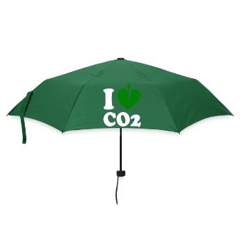 I love co2 - Regenschirm (klein) - Flaschengrün - Vorne