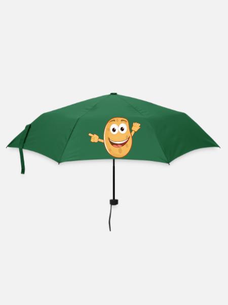 Kartoffel - Regenschirm (klein) - Flaschengrün