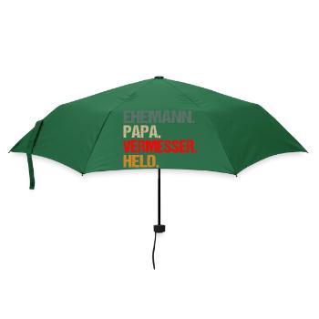 Vermesser Ehemann Papa Held - Regenschirm (klein) - Flaschengrün - Vorne