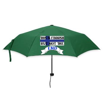 Lustiges Wortspiel mit Finnisch und dem Ende - Regenschirm (klein) - Flaschengrün - Vorne