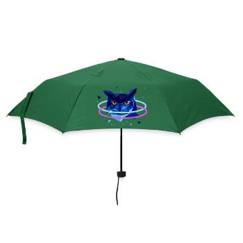 UHU EULE EULEN UHUS 90s 80s NEON MOTIVE GESCHENK - Regenschirm (klein) - Flaschengrün - Vorne