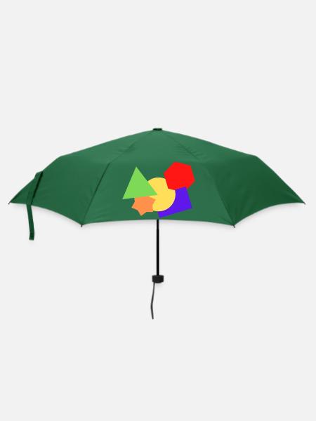 Formen bunt - Regenschirm (klein) - Flaschengrün