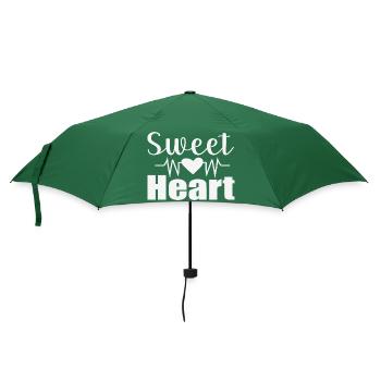 Sweet Heart - Regenschirm (klein) - Flaschengrün - Vorne
