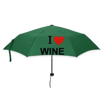 Bier Wein Whiskey Schnaps Alkohol - Regenschirm (klein) - Flaschengrün - Vorne