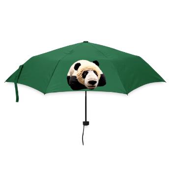 Panda groß - Regenschirm (klein) - Flaschengrün - Vorne