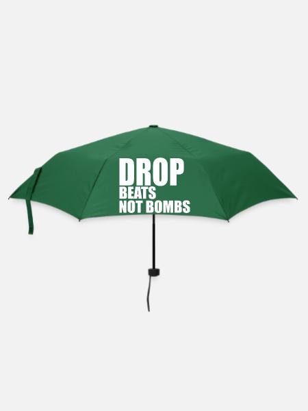 Drop-Beats, keine Bomben - Regenschirm (klein) - Flaschengrün