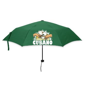 Cubano Cigar Kubanische Zigarre Tabak Spruch - Regenschirm (klein) - Flaschengrün - Vorne