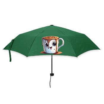 Kakao Wasserfarben Zeichnung - Regenschirm (klein) - Flaschengrün - Vorne
