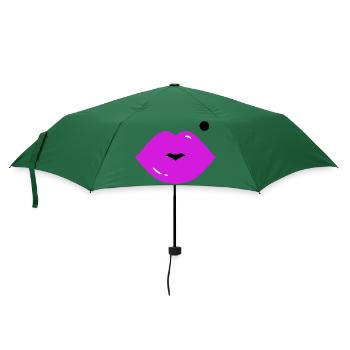 Lippen mit Muttermal - Regenschirm (klein) - Flaschengrün - Vorne