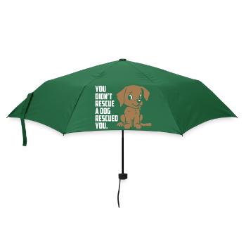 Rescue Dog - Regenschirm (klein) - Flaschengrün - Vorne