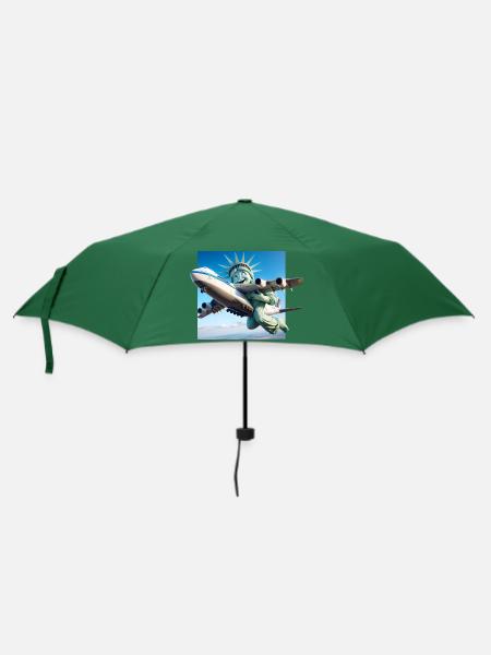 Liberty Besucht die Heimat - Regenschirm (klein) - Flaschengrün