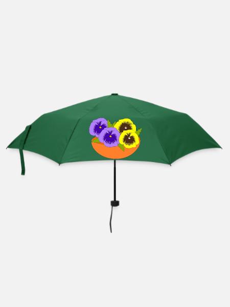 Stiefmütterchen - Regenschirm (klein) - Flaschengrün