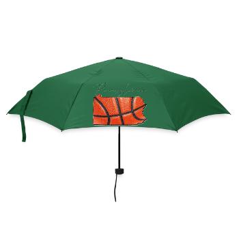 Basketball in der Pennsylvania State Landkarte PA - Regenschirm (klein) - Flaschengrün - Vorne