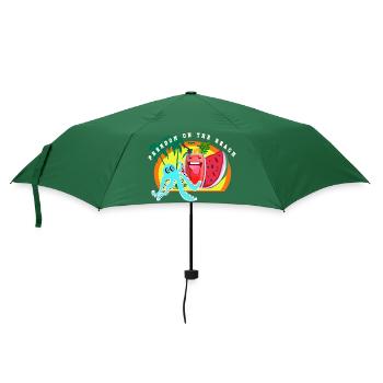 Strand Meer und Freiheit - Regenschirm (klein) - Flaschengrün - Vorne