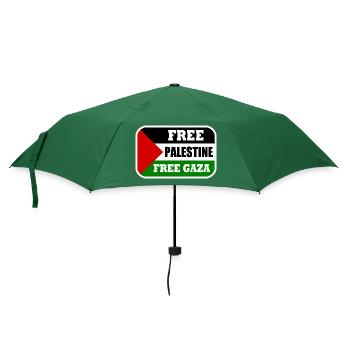 Free palestine free gaza - Regenschirm (klein) - Flaschengrün - Vorne