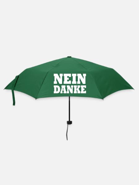 Nein danke - Regenschirm (klein) - Flaschengrün