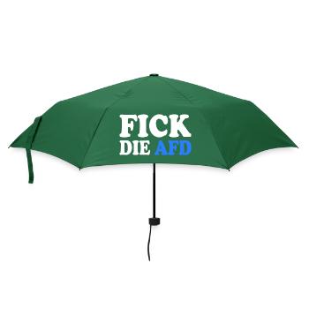 Fick die afd - Regenschirm (klein) - Flaschengrün - Vorne