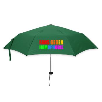 fans gegen homophobie - Regenschirm (klein) - Flaschengrün - Vorne