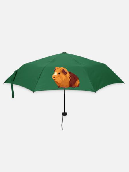 Meerschweinchen - Regenschirm (klein) - Flaschengrün