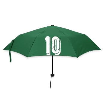 10 Zahl Trikot - Regenschirm (klein) - Flaschengrün - Vorne