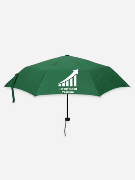 Bitcoin Trading Crypto Aktien - Regenschirm (klein) - Flaschengrün