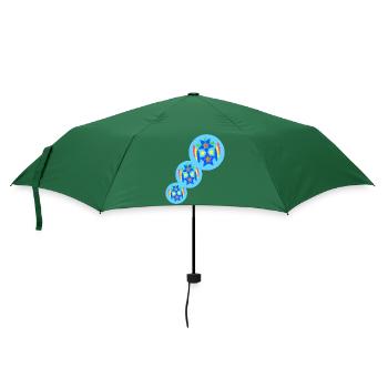 graphic art stern bunt - Regenschirm (klein) - Flaschengrün - Vorne