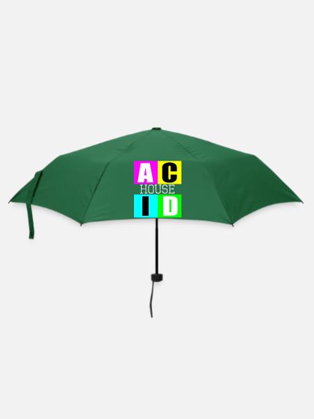 Acid-House-Musik - Regenschirm (klein) - Flaschengrün